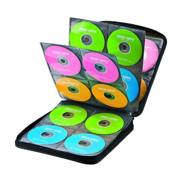 ブルーレイディスク対応セミハードケース 160枚収納・ブラック FCD-WLBD160BK 1点