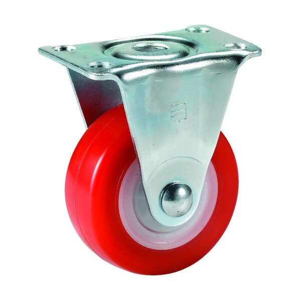 プレート式軽荷重用キャスター 固定 PU 64mm TP3625R-01-PLY-TG 1個