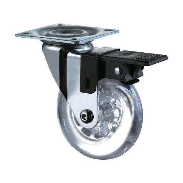 デザインクリアキャスター Emma 自在ストッパー付