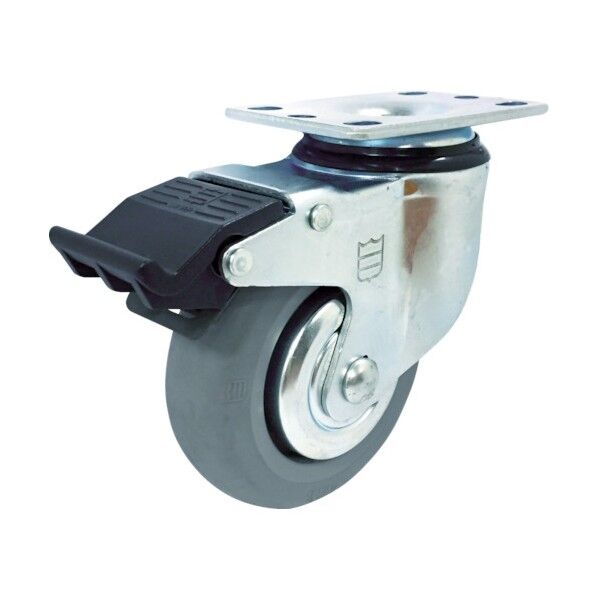 キャスター(高弾性ゴム車) 自在ストッパー付