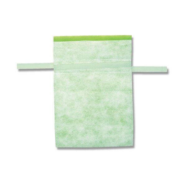 不織布製巾着袋 Fバッグ Wシャンテタイプ 無地ライトグリーン L 8739979 1点