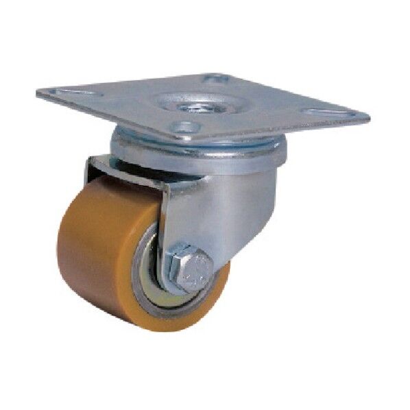 低床重荷重用キャスター(ウレタン車 三価クロメート) 自在