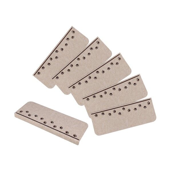 おくだけ吸着階段マット 肉球 6枚入 ライトベージュ KX-43 1袋