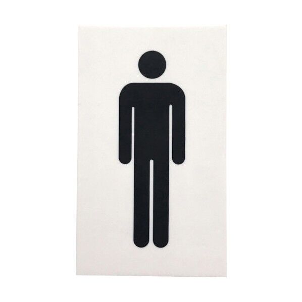 トイレ用標識 100×60mm 男性図柄 J2280 1点