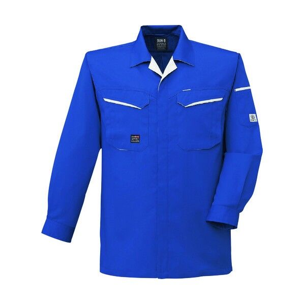 夏 長袖シャツ ブルー色 Sサイズ WA10489-4-S 1点