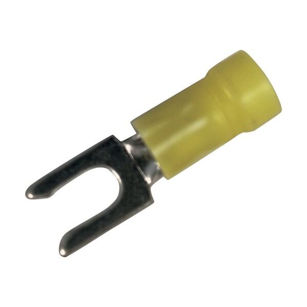 ビニール絶縁被覆付圧着端子(抜け防止タイプ 先開形) 電線サイズ:AWG12~10/3.5~5.5sq 取付ネジ:M5 EV10-10LFB-Q 25個