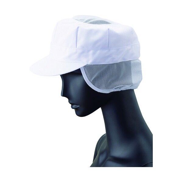 八角帽子メッシュ付 ホワイト
