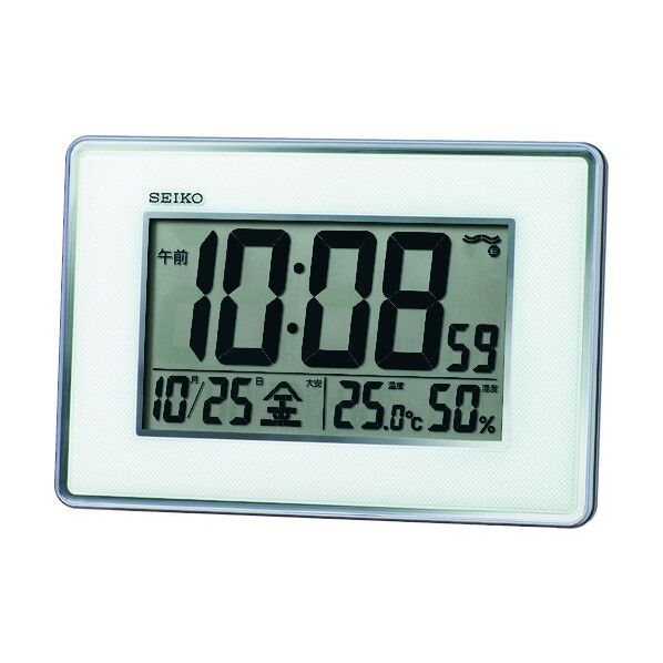 高精度温度湿度表示付き電波時計 SQ443S 1点