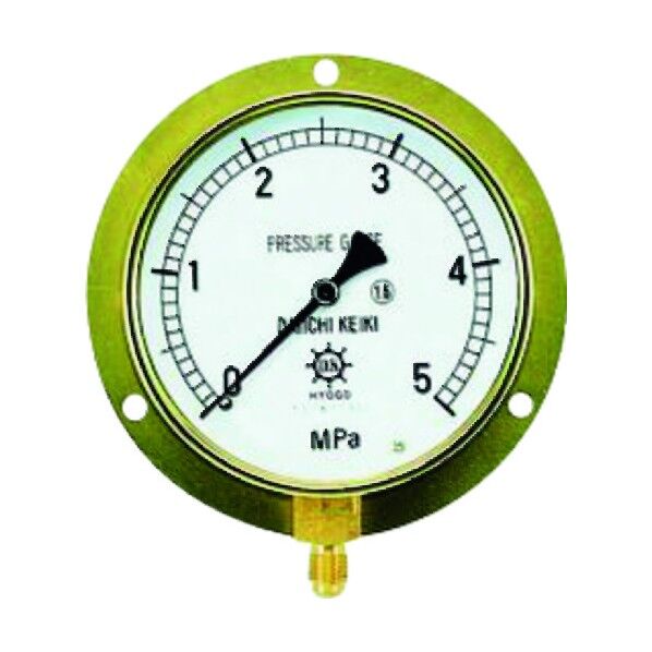 圧力計(1/4''フレア、下出し、100φ、つば付) TA148F-335 1