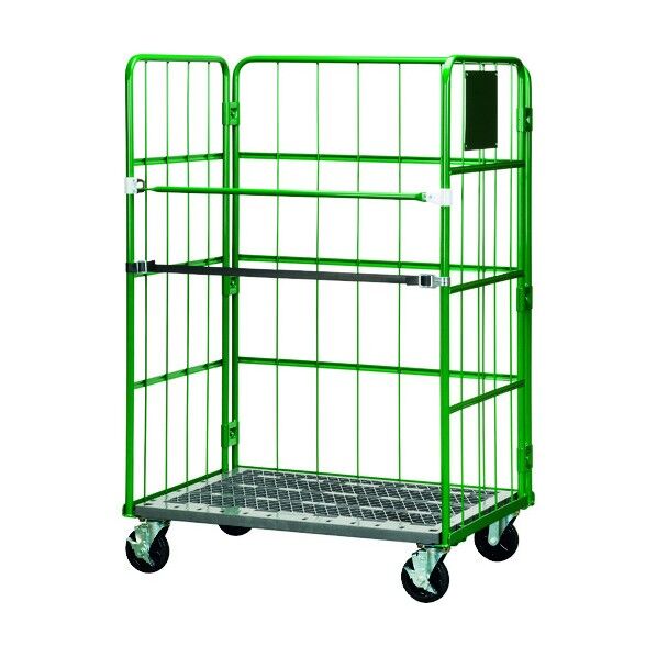 ロールボックスパレット 折りたたみカゴ車 RC-P-5C 底板樹脂仕様