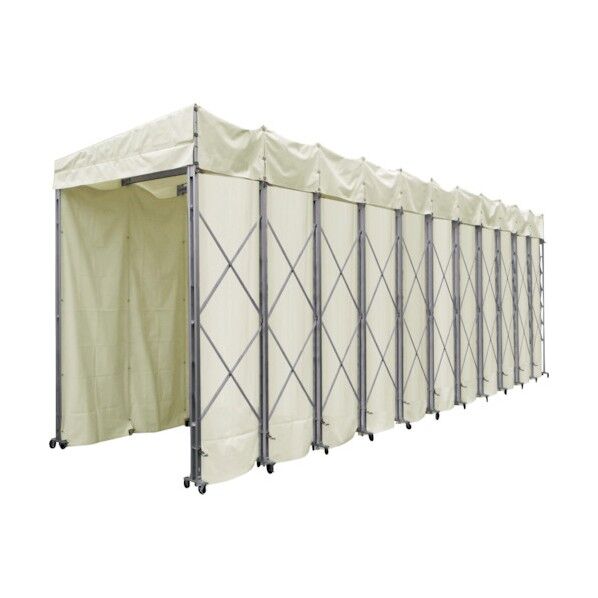 伸縮移動式テント ラクスルテント 幅6.0m×奥行2.0m×高さ3.9m 片流れ RAKUTENTW6000D2000H3900 1点