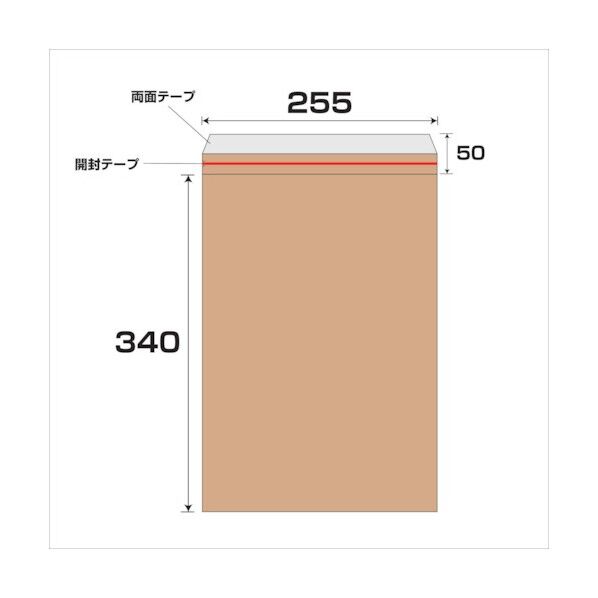 エアクッション封筒ライト LC-3茶 6300008557 100枚