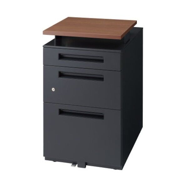 ワゴンシリーズ 昇降ワゴン A4-3段タイプ SワゴンA4-3段 昇降 SW/LBK 187023 1点