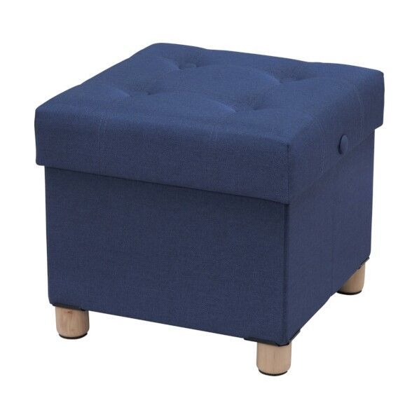 IRIS 脚付き収納スツール ネイビー ASST-38-NV 1