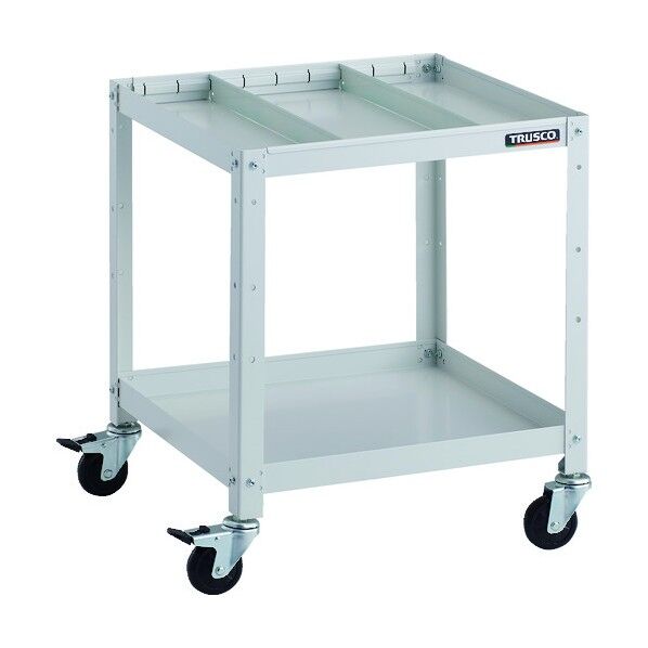 ラビットワゴン 500X500 仕切2段付 ゴム車輪 ホワイト RBW-652S2 W 1点