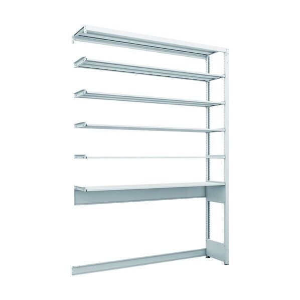 K1型抗菌塗装高密度収納棚 下段開放型 H2200XW1550XD325 6段 連結型 K1-U7536B 1点