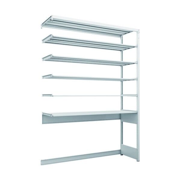 K1型抗菌塗装高密度収納棚 下段開放型 H2200XW1550XD475 6段 連結型 K1-U7546B 1点