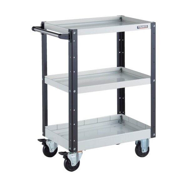 イーグルワゴン 600X400XH880 浅2深1段 ホワイト/ブラック EGW-963F1-WBK 1点