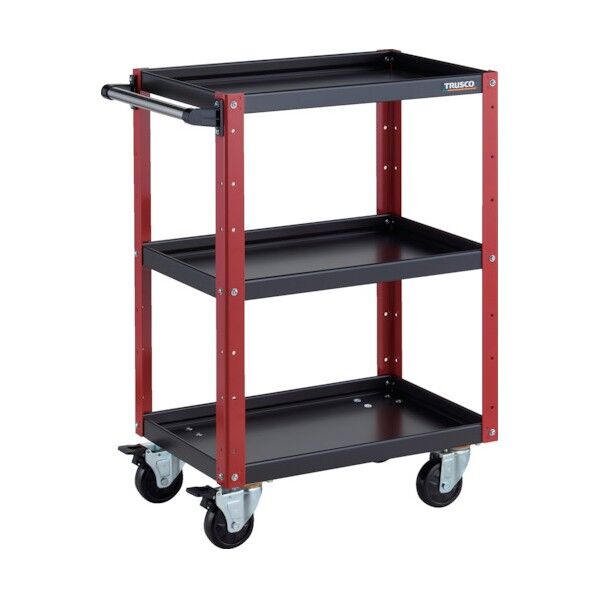 イーグルワゴン 600X400XH880 4輪自在 ブラック/レッド EGW-963J-BKR 1点