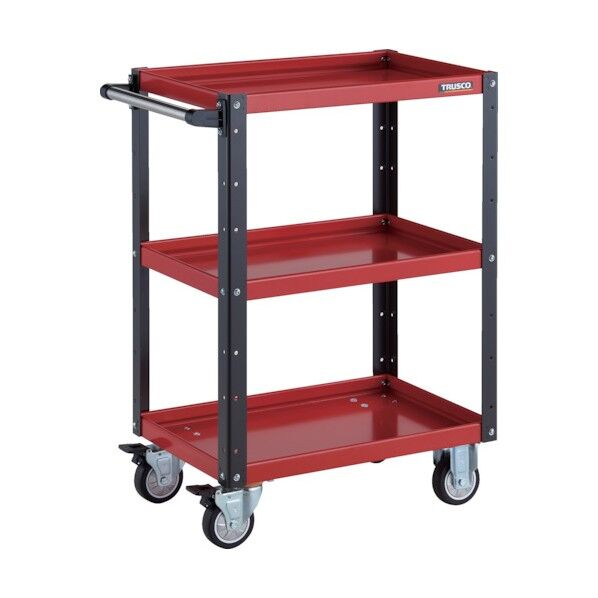 イーグルワゴン 600X400XH880 ウレタン車輪 レッド/ブラック EGW-963U-RBK 1点