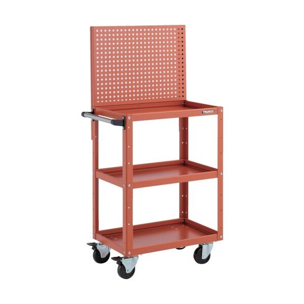 イーグルワゴン 上部パンチングパネル付 600X400X1330 オレンジ EGW-P963-OROR 1点