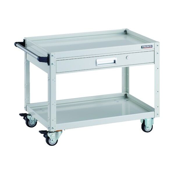 イーグルワゴン 750X500 引出付 ウレタン車輪 ホワイト EGW-672VU-W 1点