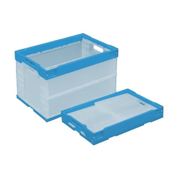 オリコン α折りたたみコンテナ 50L 透明ブルー TR-S50TMB TMB 1点