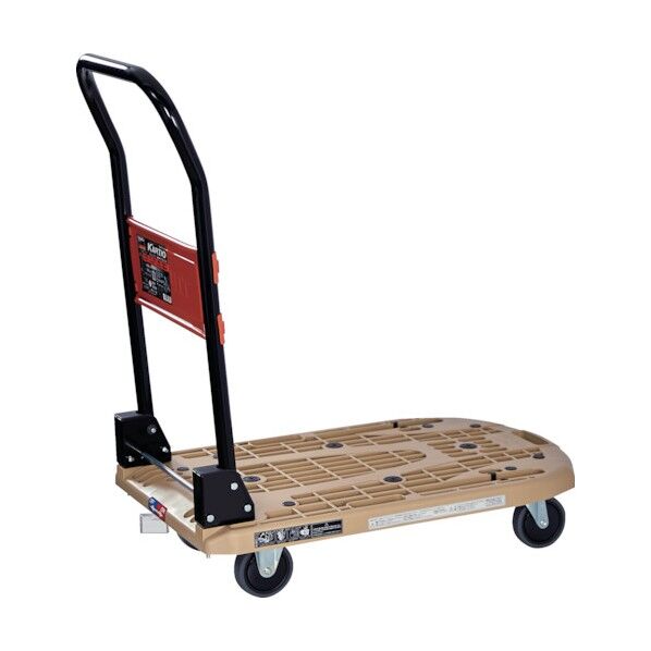 樹脂台車 カルティオ 折畳 780X490 ライトサンド 樹脂ストッパー付 MPK-720-LS-JS 1点