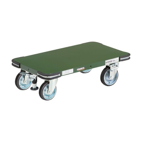 鋼鉄製平台車 800X450 Φ150ブレーキ付きプレス車 ロックストッパー付 PHT-8045H-150SS 1点