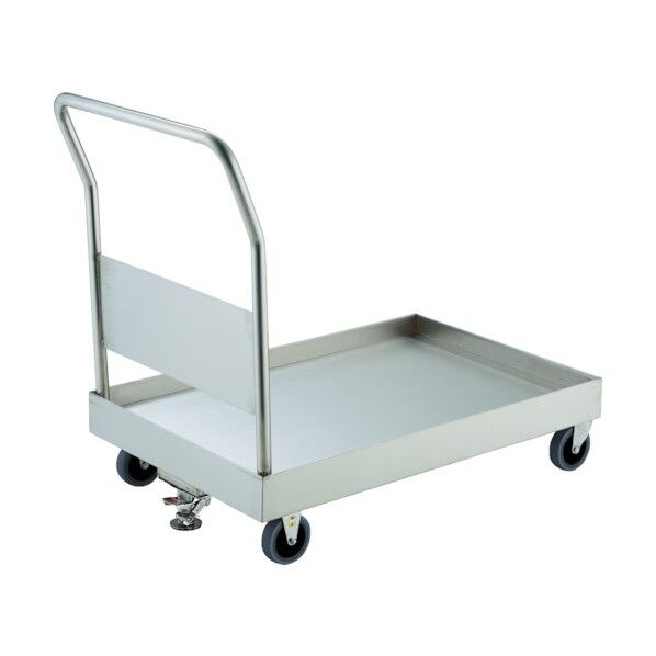 ステンレス台車 オールSUS304 皿型台車 900X600 帯電防止U車輪 ストッパー付 SSAR-2TBU-S 1点