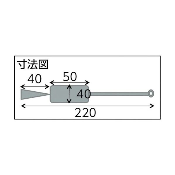 理化学ブラシ試験管用黒豚毛スチール柄 70 x 260 x 70 mm TBT-T1J 1点