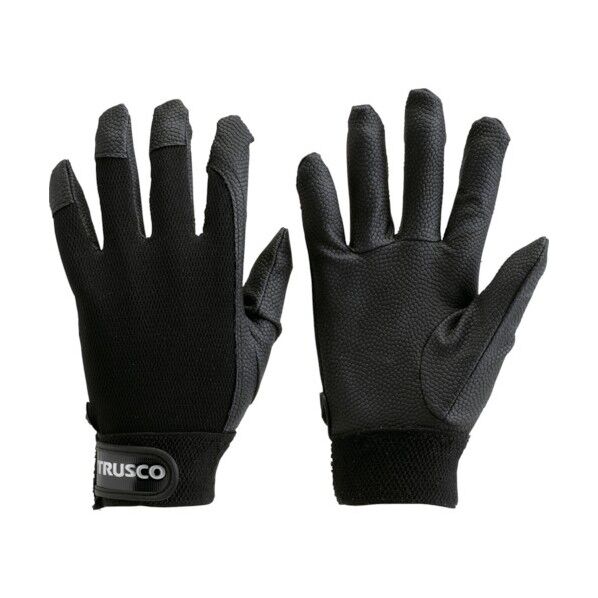 トラスコ(TRUSCO) PU厚手手袋エンボス加工ブラックS 233 x 135 x 28 mm TPUG-B-S...