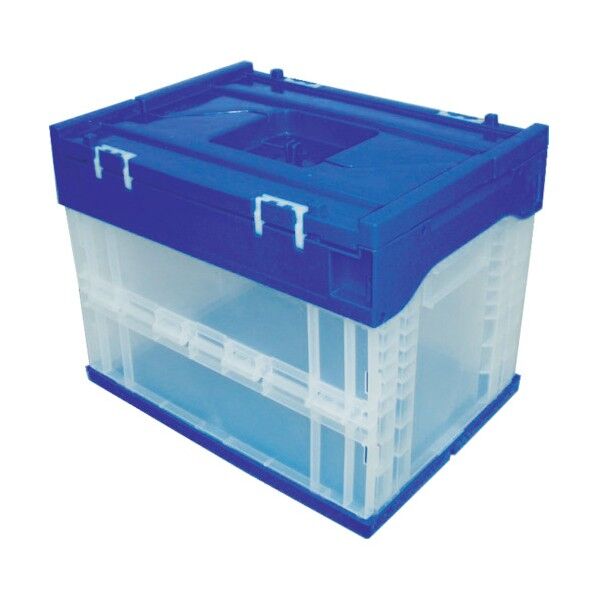 鍵取り付扉タイプ折りたたみコンテナ２０Ｌ半透明