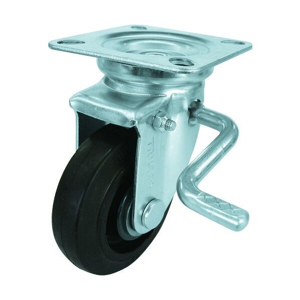 ナイロンホイールゴム車 自在ダブルストッパー付