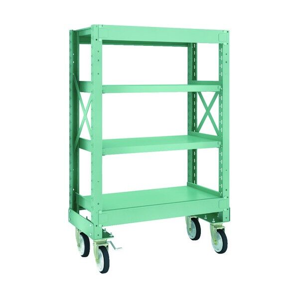 R3型中量ボルト式棚 4段 ゴムキャスター
