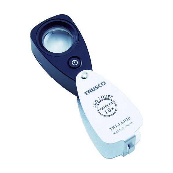 LEDライト付10倍ルーペ