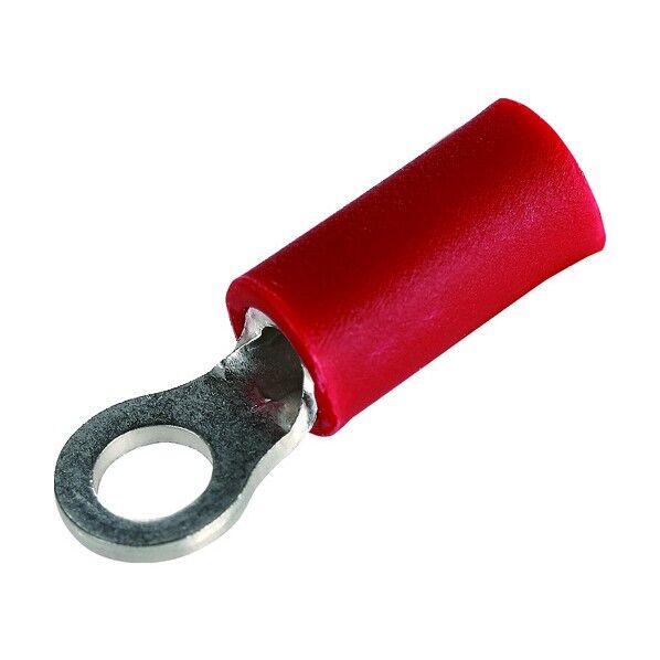 トラスコ(TRUSCO) 絶縁被覆付圧着端子 ストレート形 丸形 T-RAV1.25-3.5-R 100個...