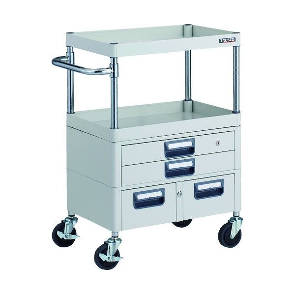 フェニックスワゴン (抗菌 省音タイプ・2列・2段引出し付)