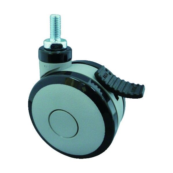 ねじ込み式双輪キャスター(エラストマー車) 自在ダブルストッパー付