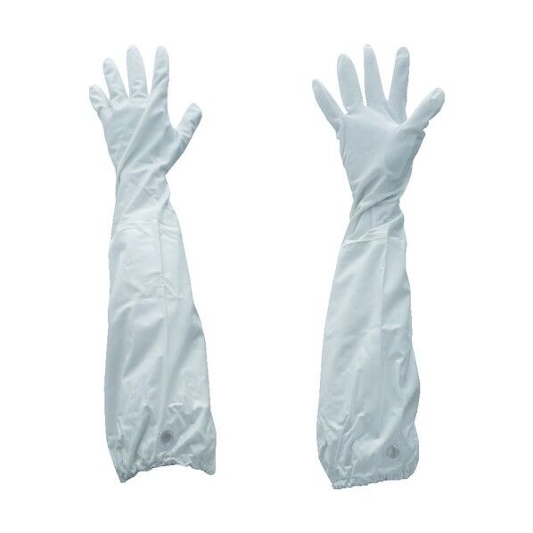 腕カバー付塩ビ薄手手袋