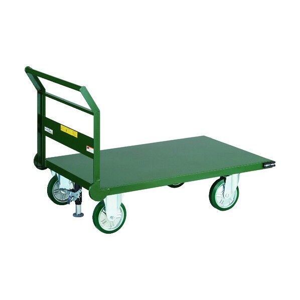 鋼鉄製運搬車(固定ハンドルタイプ・ウレタンキャスター・ストッパー付)