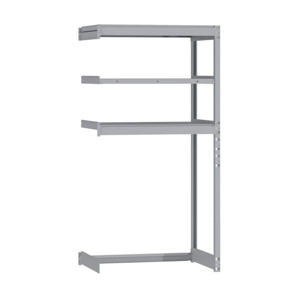 TUG型軽中量ボルトレス棚 下段開放 3段 連結型