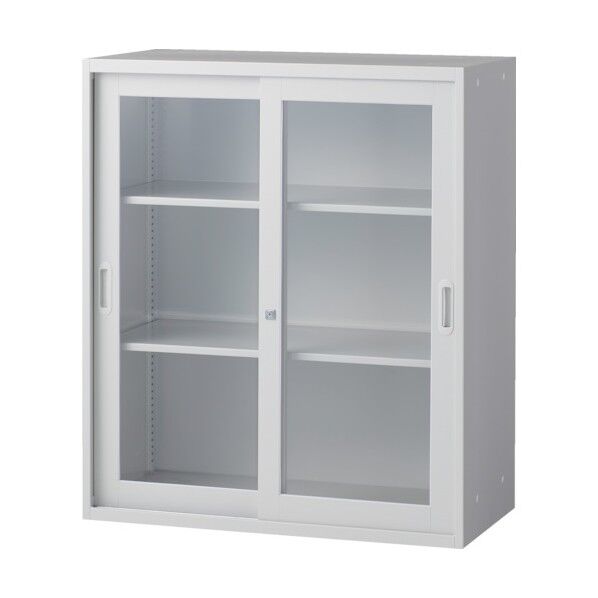 ユニット型壁面書庫(枠付ガラス引違い)