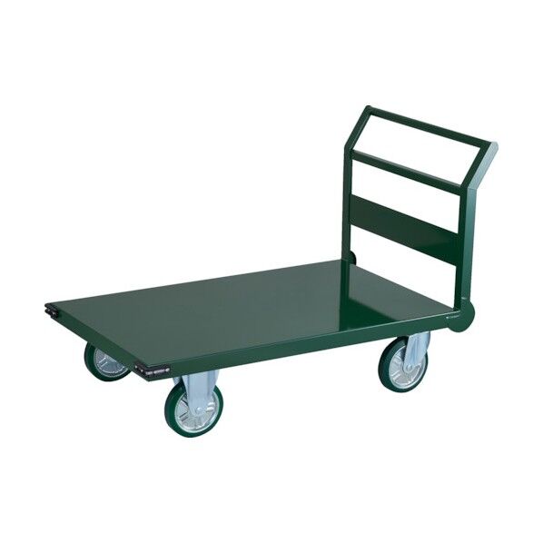 鋼鉄製運搬車(固定ハンドルタイプ・ウレタンキャスター・ハンドル側自在車輪)