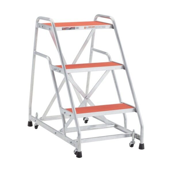 作業用踏台アルミ製キャスター付高さ０．９ｍ３段 1040 x 1055 x 117 mm TAF-93 1