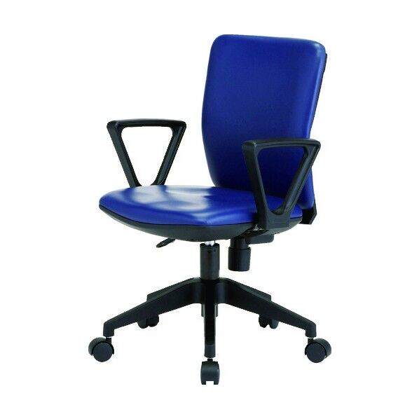 体圧分散オフィスチェア ビニールレザー張り 肘付 ネイビー FCC55LA-NV 1点
