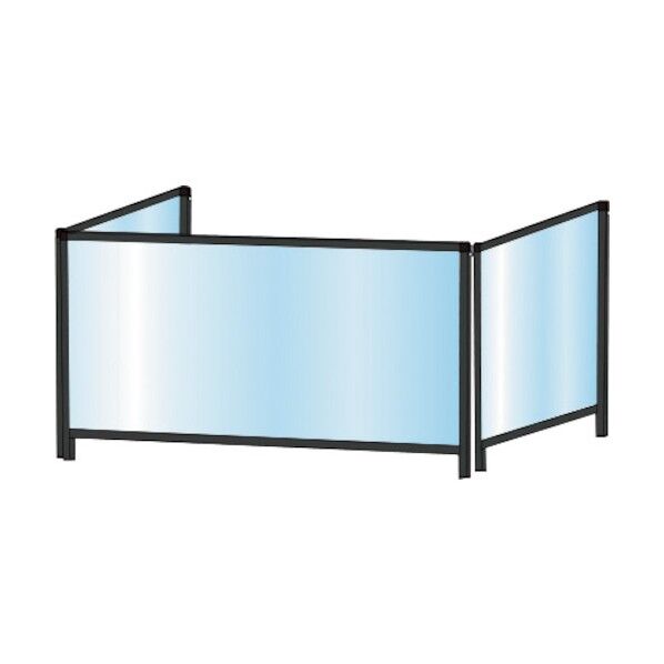 ブラックパーテーションスタンド三面タイプ450X900ロウ (塩ビ仕様) ブラック 936×460×530mm BHBPL3F450X900E 1点