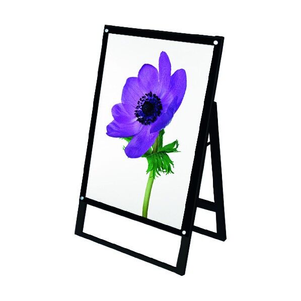 ブラックポスター用スタンド看板マグネジ A1片面ブラック ブラック 674×440×1080mm BPSSKMNA1KB 1点