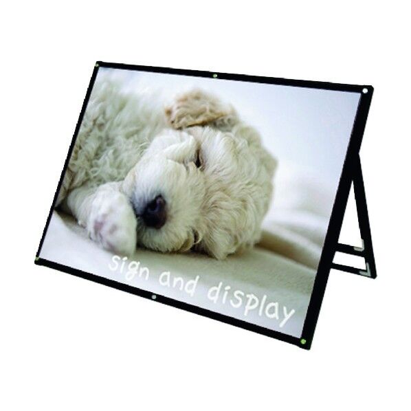ブラックポスター用スタンド看板マグネジ B0横ロウ片面ブラック ブラック 1536×820×990mm BPSSKMNB0YLKB 1点