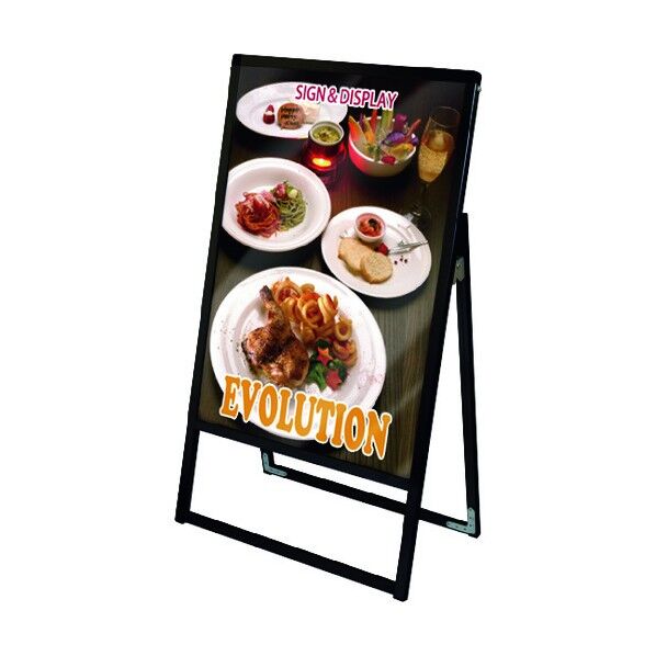 ブラックバリウススタンド看板 アクリルタイプ B1片面 ブラック 764×450×1275mm BVASKACB1K 1点